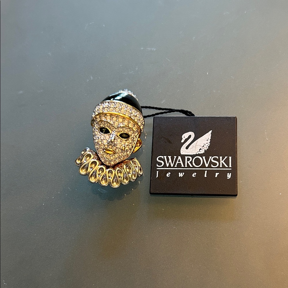 Swarovski Pierrot Clown Brooch retired and rare piece of